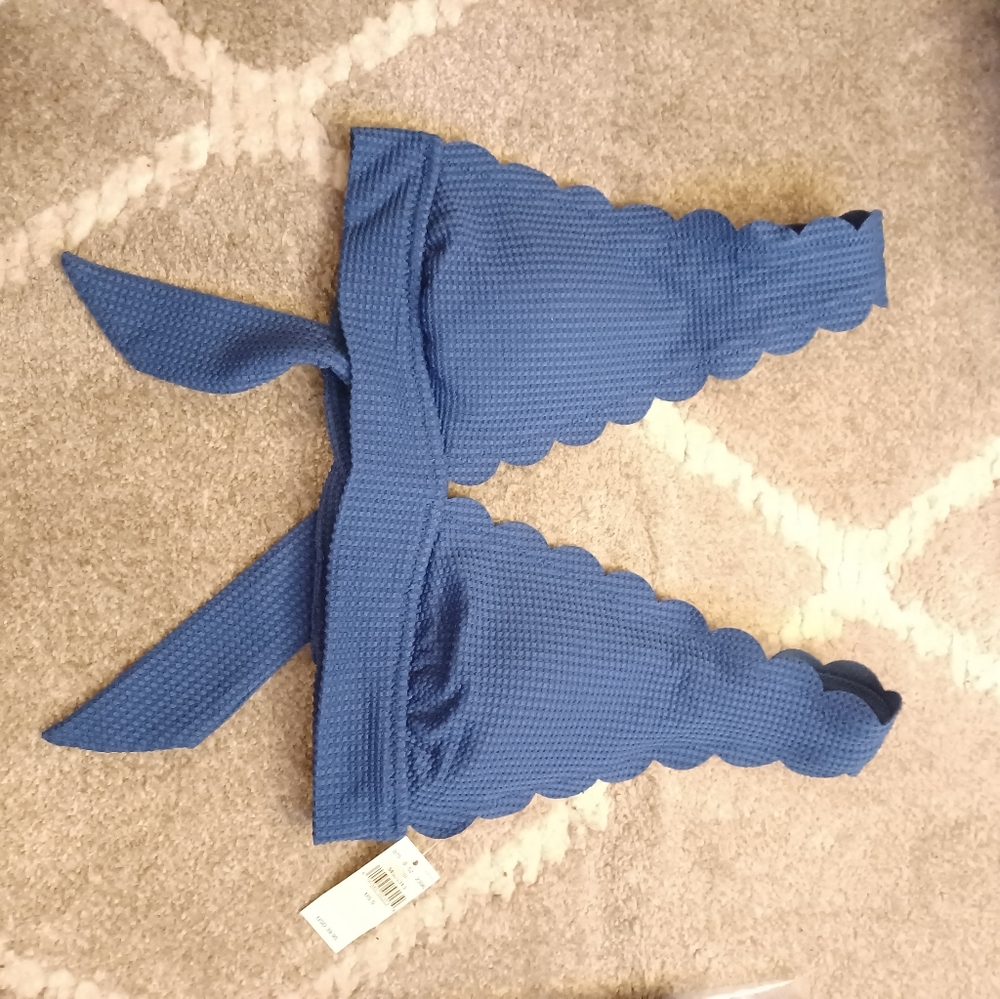 Sold on vinted 🆕 Aerie Waffle Scalloped Tie Longline Bikini Top - Picture 8 of 9